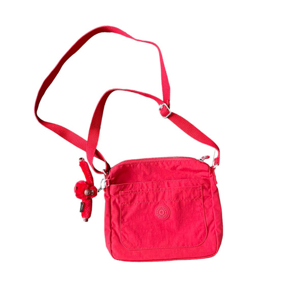 Kipling Sebastian Crossbody Bag in Signature Red Nylon OS - Picture 2 of 16